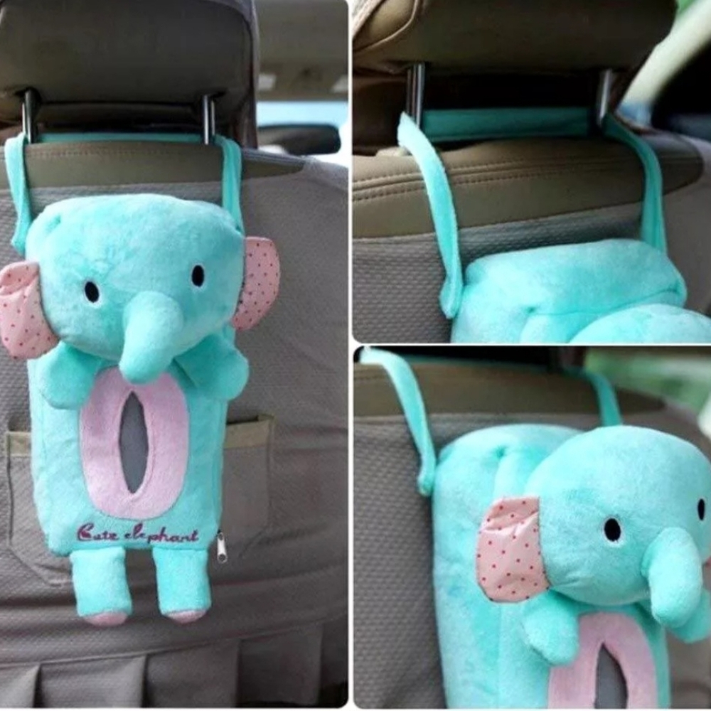 Car Tissue Paper Cover Holder Elephant